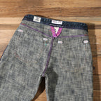 22oz Heavyweight 100% Cotton Washed Men's Selvedge Denim Jeans Taiwan Hand-spun Yarn Plant-dyed Standard Straight Fit Pants 5KM