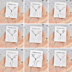 Fashion Stainless Steel A-Z Alphabet Initial Necklace 26 English Letter Earrings Necklace For Women Set Personalize Jewelry Gift