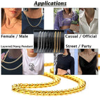 Vnox 3-7mm Cuban Chain Necklaces for Men Women, Stainless Steel Miami Curb Links Chain, Basic Cool Boy Collar