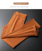 Seven-Color Stretch 97% Cotton and 3% Spandex Jeans Men Trendy Wild Simple High-End Slim-Fitting Small Straight Casual Trousers