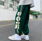 Trousers Hip-hop Wide Leg Sweatpants For Men Summer Stylish Training Cotton Loose Elastic Y2k Casual Baggy Male Sweat Pants L