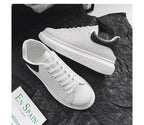 Men's breathable lightweight white shoes spring summer soft-sole comfort walking casual shoes fashion student sports baord shoes