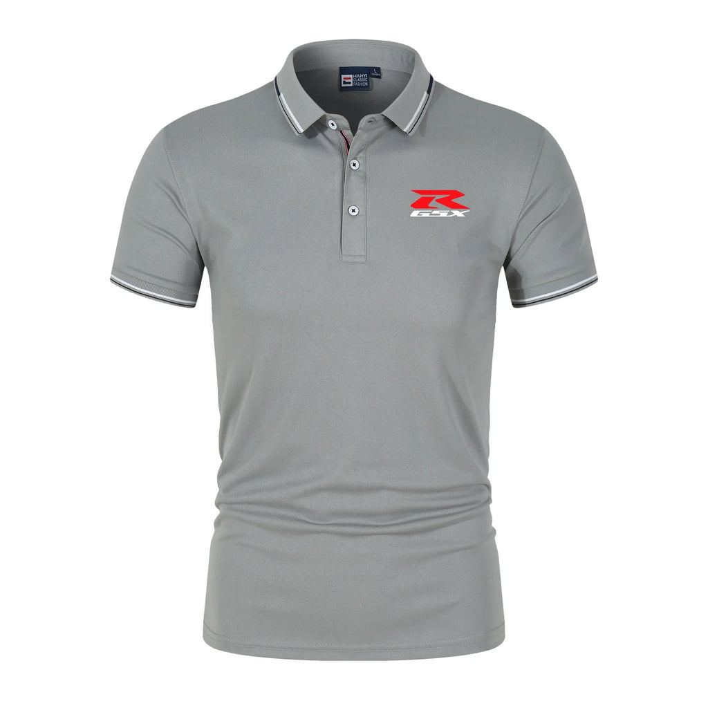 Men'S Summer Casual Breathable Comfortable Polo Shirt Solid Color High Quality Short Sleeve T-Shirt For GSXR GSX-R