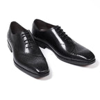 Men's Genuine Leather Oxfords Fashion Pointed Toe Wedding Party Dress Shoes Luxury Lace-Up Office Career Formal
