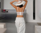 Women Push Up Bra Sets Transparent Lingerie Sexy Shaper Bra Beauty Back Comfortable Underwear Adult's Fishbone Gauze Bralette
