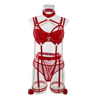 Toucheart 4 Piece Set Sexy Chain Halter Underwear Set For Women Erotic Lingerie Temptation Sexy Role Play Chain Underwear Set