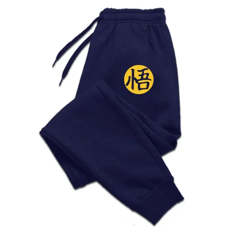 Fitness men's sports pants, long pants, sportswear, jogging pants, Japanese anime Goku printed hip-hop streetwear