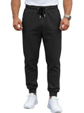 Spring/Autumn High-Quality Men's Sport Pants with Drawstring Cuffs and Zippered Pockets - Solid Color Elasticated Casual Pants