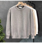 Korean Style Men's Sweater Vertical Stripes Round Neck Pullovers High Quality Inner Soft Knitted Fashion Versatile Undershirt