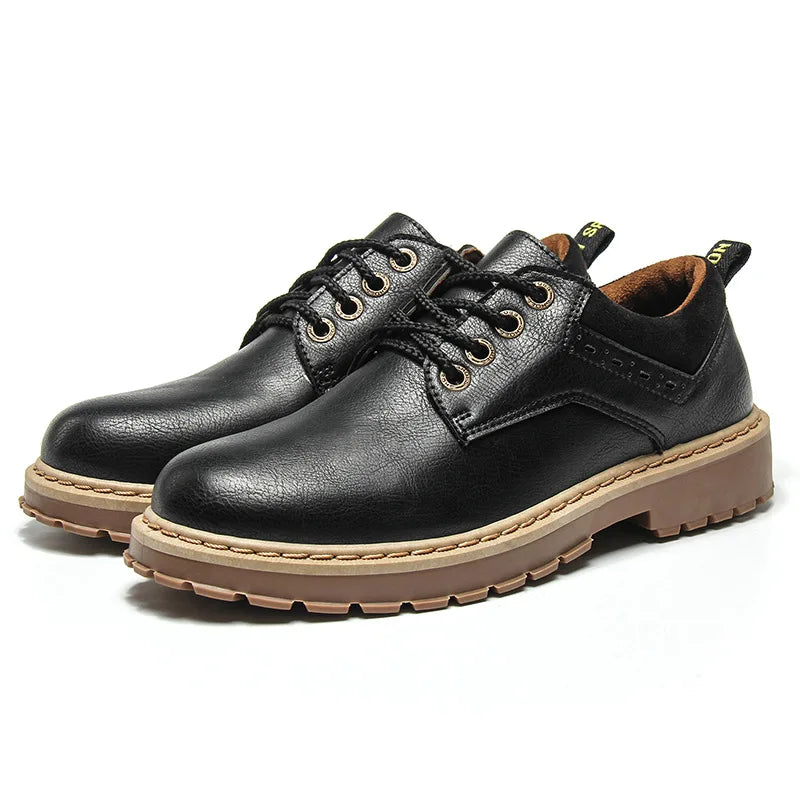 Fashion Retro Leather Men's Shoes New British Wind Retro Tooling Shoes Men Casual Shoes Platform Sneakers Men Zapatos De Hombre