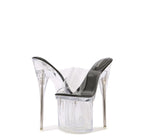 Fashion Crystal Car Model Nightclub Princess Extra Slim Heels Waterproof Platform Hatred Sky High Transparent Super High Sandals