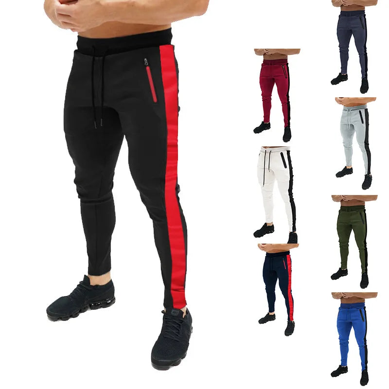 New Men's Casual Fashion Pants Sportswear Skinny Male Trousers Gyms Tracksuits Bottoms Hip Hop Streetwear Joggers Sweatpants