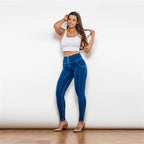 Shascullfites Melody High Waist Jeans For Women Slim Stretch Denim Jeans Bodycon Push Up Butt Liftins Gray Skinny Jeans