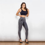Shascullfites Melody High Waist Jeans For Women Slim Stretch Denim Jeans Bodycon Push Up Butt Liftins Gray Skinny Jeans
