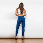 Shascullfites Melody High Waist Jeans For Women Slim Stretch Denim Jeans Bodycon Push Up Butt Liftins Gray Skinny Jeans
