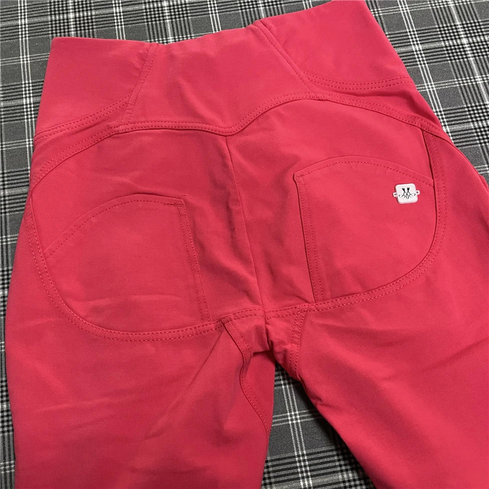Shascullfites High Waist Butt Scrunch Capri Pants Compression Workout Leggings Tights Girlfriend Fitness Pants