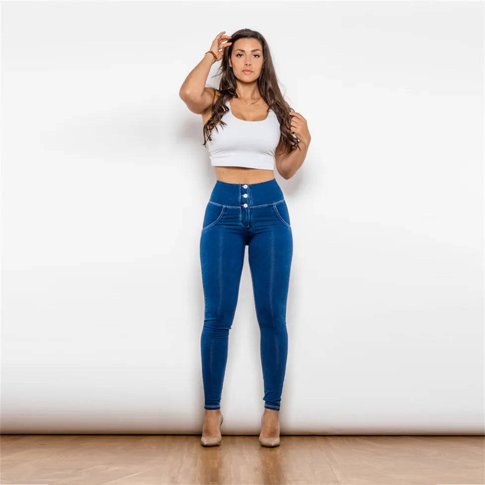 Shascullfites Melody High Waist Jeans For Women Slim Stretch Denim Jeans Bodycon Push Up Butt Liftins Gray Skinny Jeans
