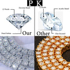 Hip-Hop 1 Row Cz Tennis Chain Necklace Cubic Zircon Iced Out 3Mm 4Mm 5Mm 6Mm 18/K Rapper Necklace Drop Shipping Luxury Jewelry